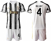 2020-21 Juventus 4 DE LIGT Home Soccer Jersey,baseball caps,new era cap wholesale,wholesale hats